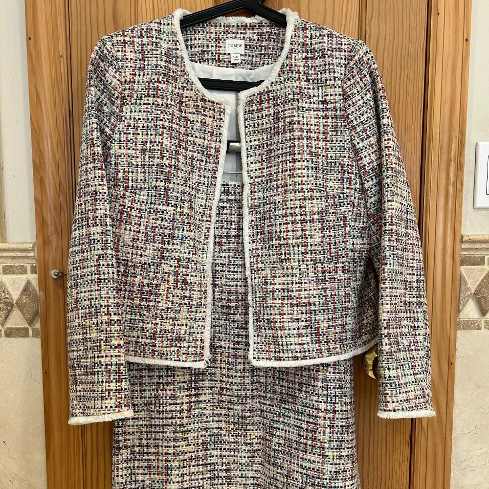J. Crew Multicolor Tweed Blazer